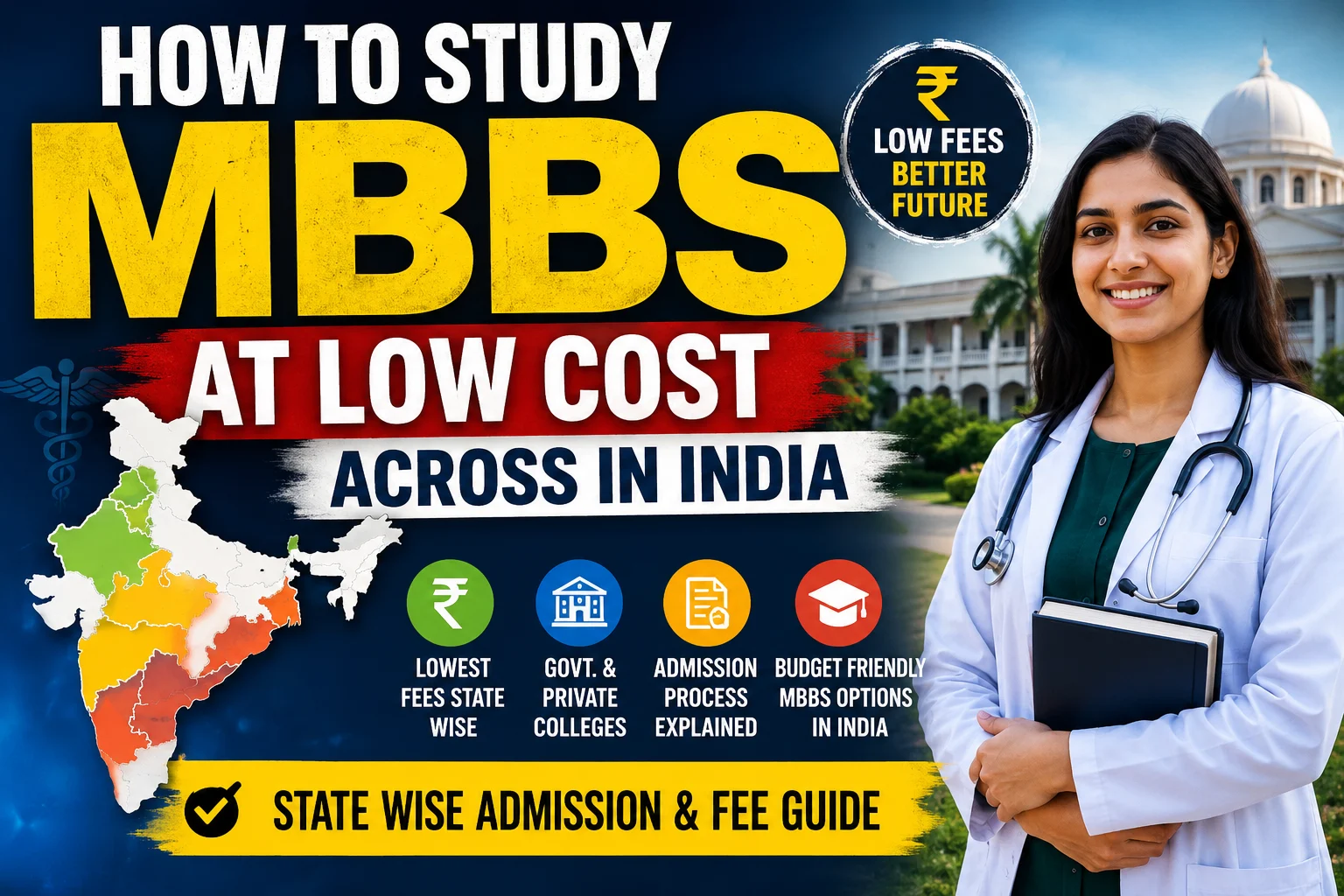 How To Study MBBS At Low Cost across In India - State Wise Admission & Fee Guide
